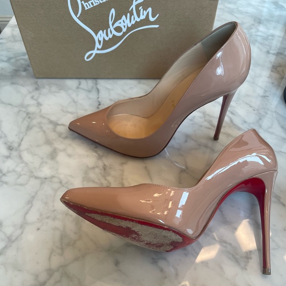 Christian Louboutin Pigalle Follies 100 Patent Nude Size 38 (8) - Picture 3 of 5